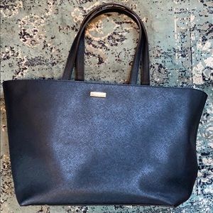 Large Black Saffiano Leathe Tote/Diaper Bag